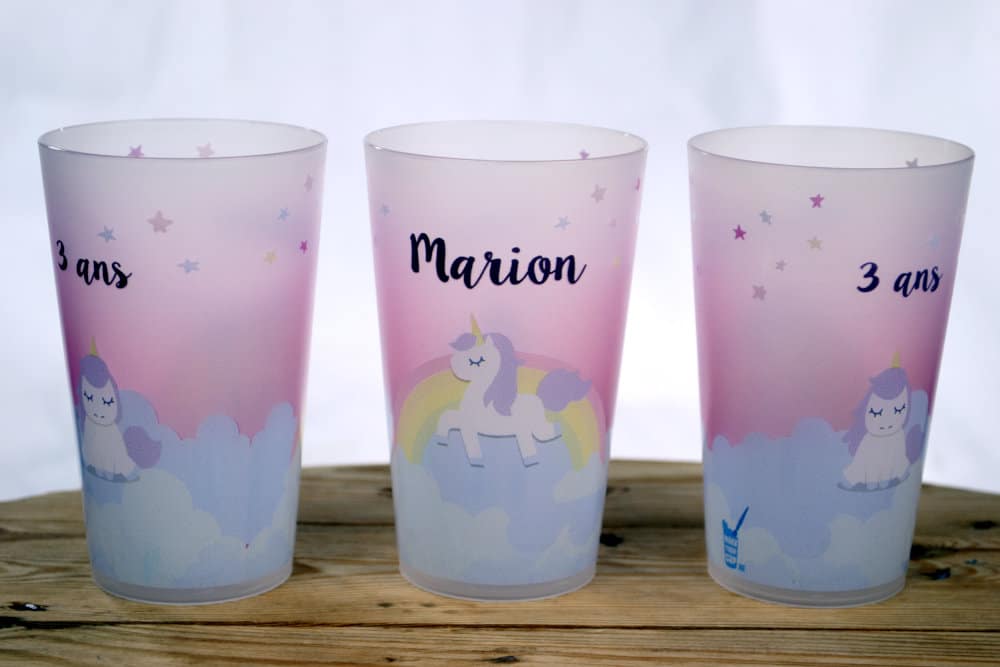 Gobelet personnalisé LICORNE - anniversaire/naissance - Make Your Cup