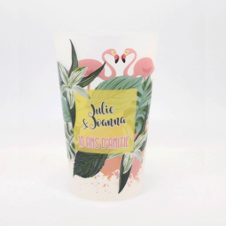 gobelet personnalisable flamand rose mariage anniversaire cadeau make your cup prenom