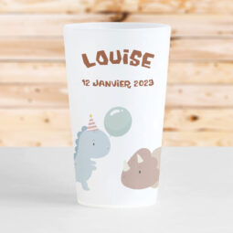 gobelet reutilisable dinosaure anniversaire naissance enfant fete personnalisee age prenom