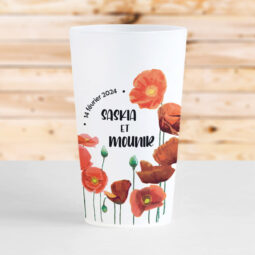 gobelet coquelicots personnalise cadeau invite