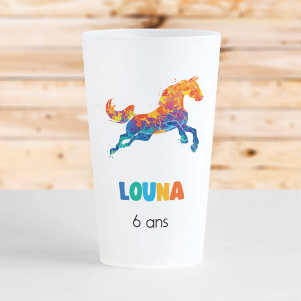 gobelet reutilisable cheval couleur anniversaire belgique