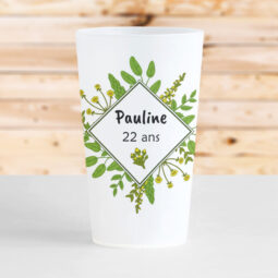 gobelet personnalisé fleurs jaunes