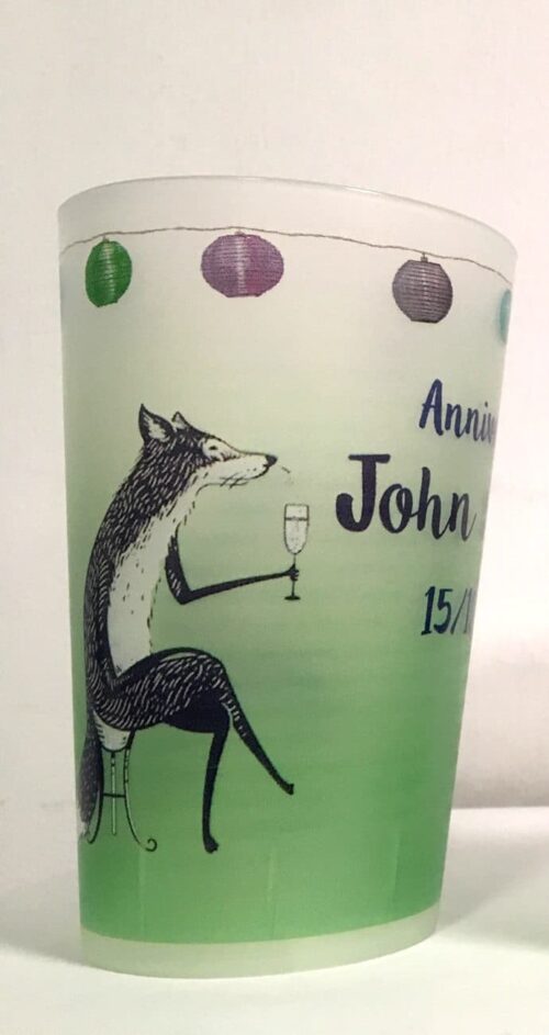 gobelet anniversaire renards