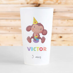 gobelet réutilisable anniversaire singe