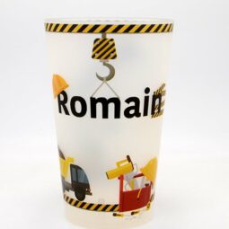 gobelet d'anniversaire camion / chantier personnalisez le !
